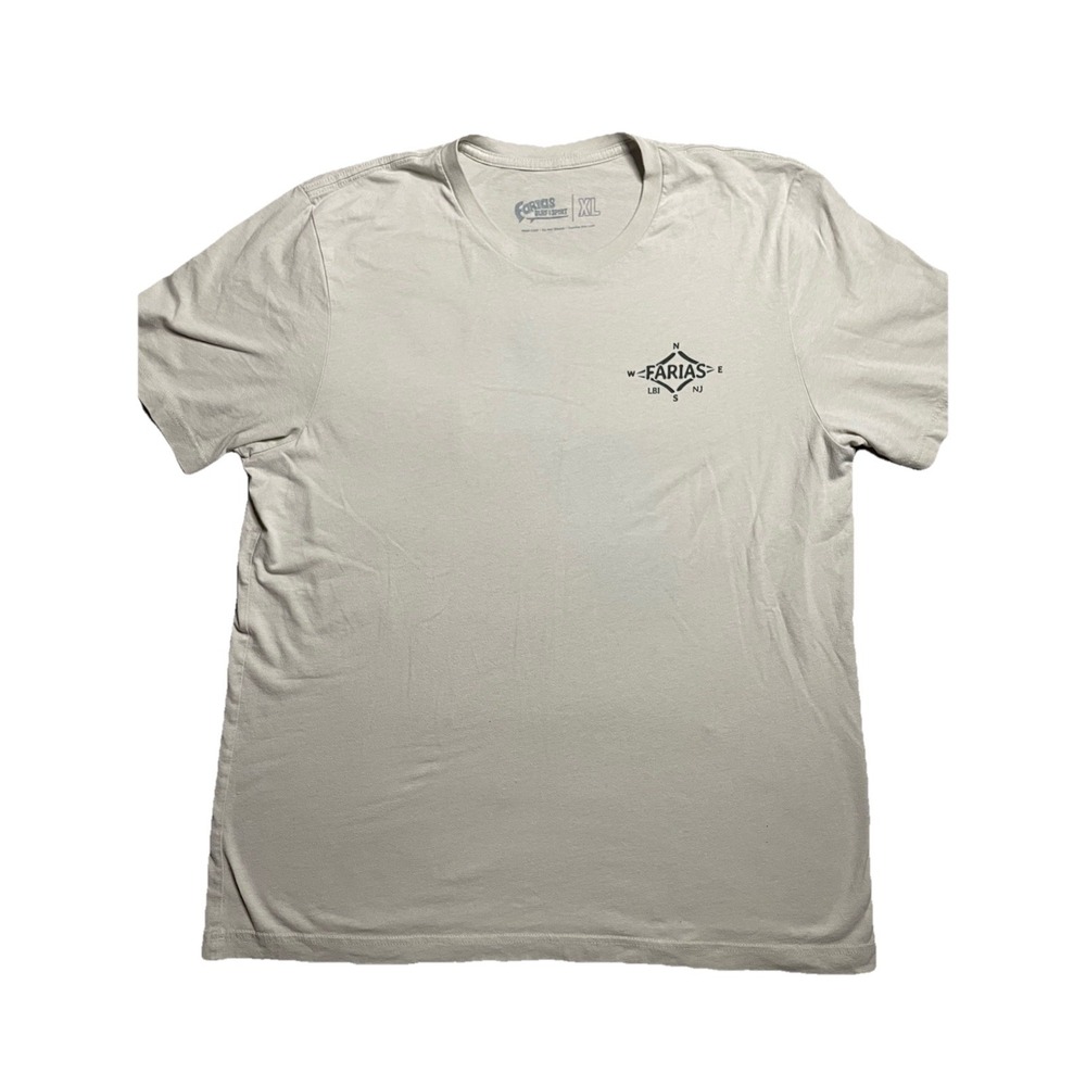Farias Surf Sport Shirt Men's XL Long Beach Island New Jersey Graphic Tee